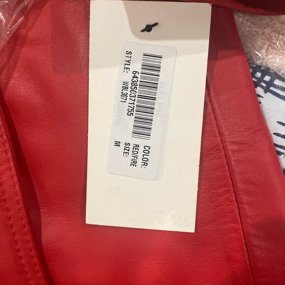 Red leather jacket